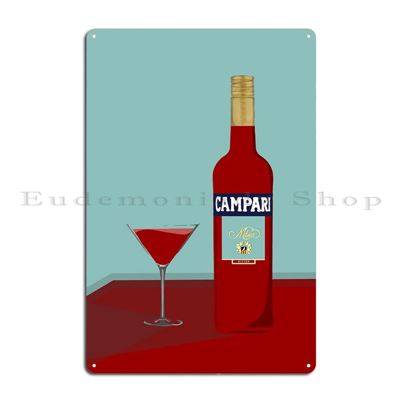 Campari Metal Plaque Painting Club Wall Plaque Garage Customized Tin Sign Poster