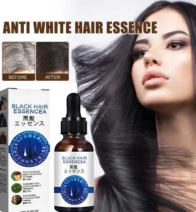 

Black hair growth from the source,anti-white hair growth liquid roots grow black essence care grows out the growth of white