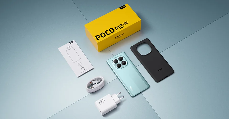 POCO M8 5G Smartphone Global Version Snapdragon® 6 Gen 3 6.77" 120Hz Display 50MP Camera 5520mAh Battery 45W Charging NFC