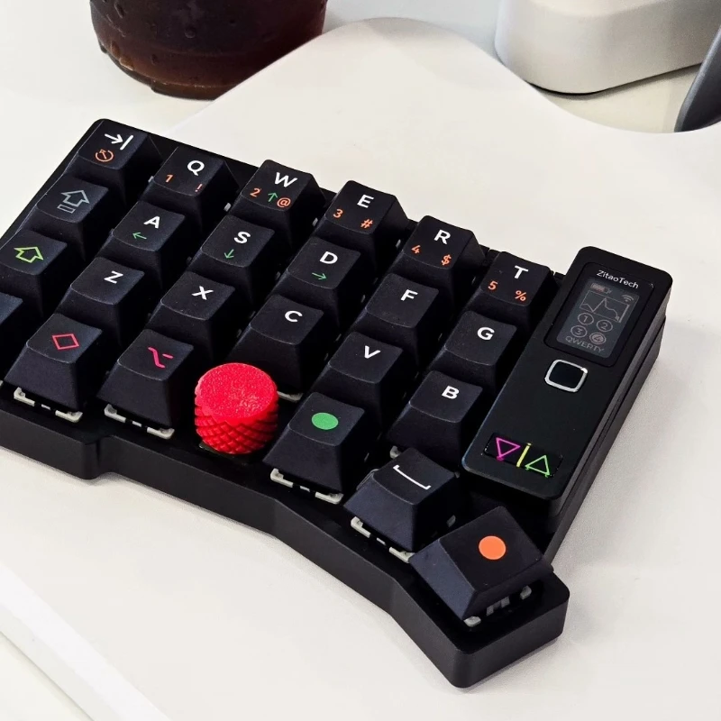 Hot sales Keypoint Split Keyboard Custom Dual Mouse Small Red Dot Touchpad Bluetooth USB Dual Mode ZMK Hot-swap MX Ergonomics