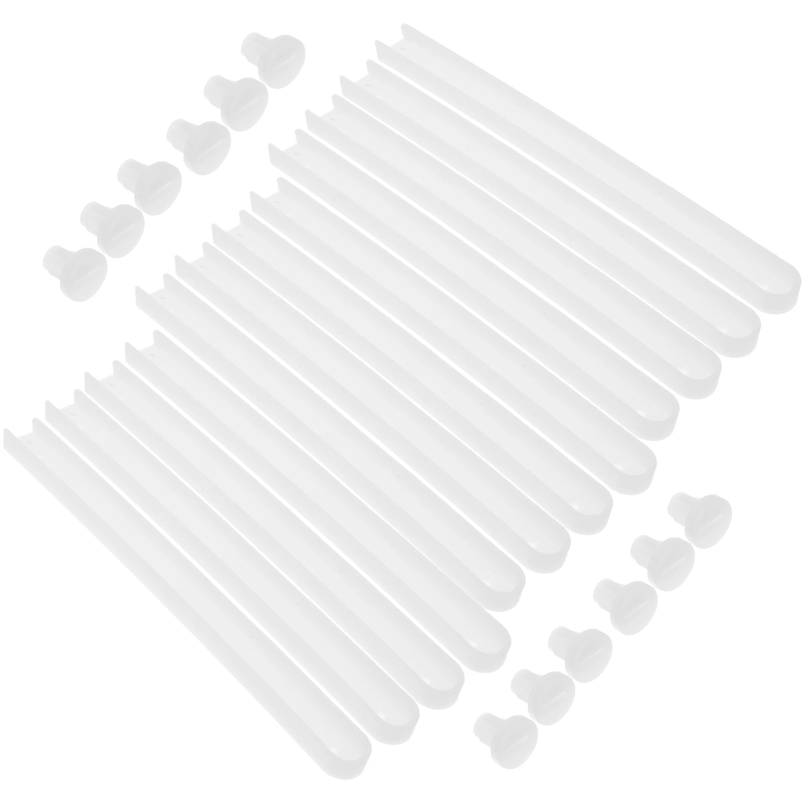 

6 set Plastic Drawer Slides White Heavy Duty Full Extension Low Noise Cabinet Runner Gliders Smooth Bearing Under for Kitchen