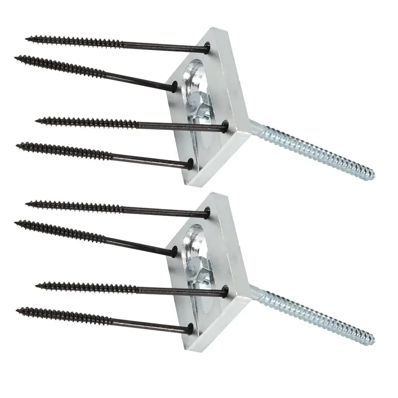 【A08I】Newel Post Mounting Kit- 2 Sets Wood Handrail Installation Hardware Fastener Works On Finished Floors, Stairs
