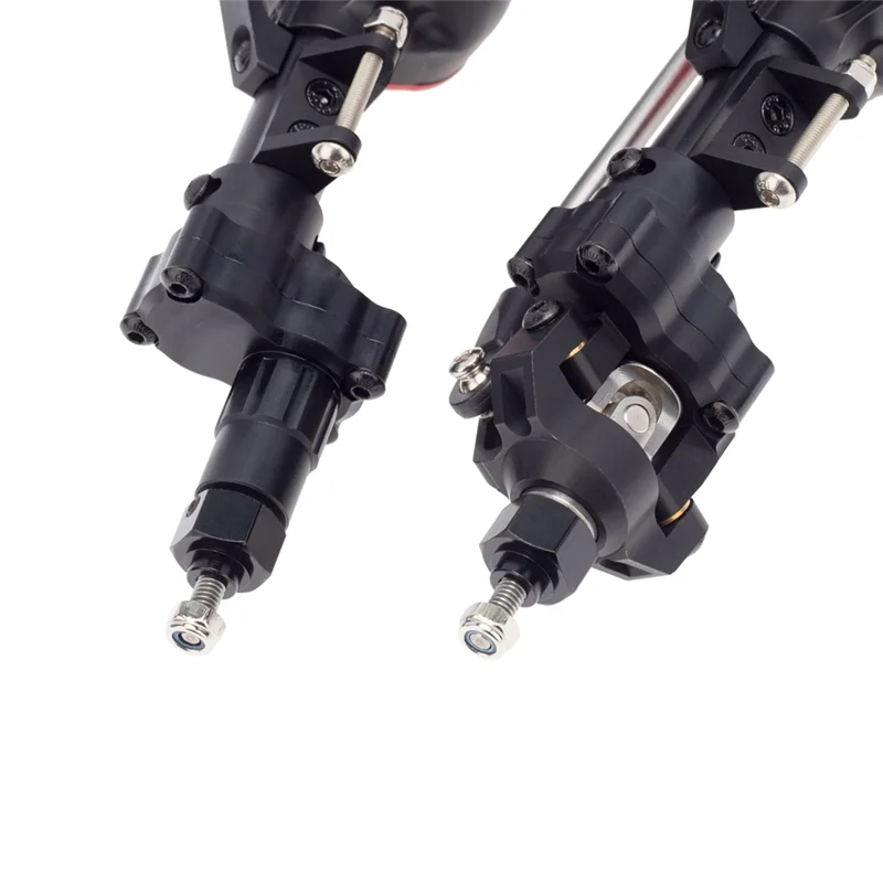 B78B-2個 CNCメタル製フロントおよびリアポータルアクスルセット 1/10 RCロッククローラーカー Axial SCX10 I II 90046 90047 アップグレードパーツ用