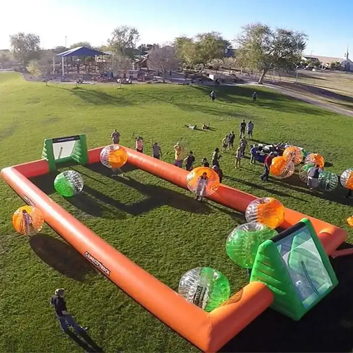 2025 New Business Event Outdoor Inflatable Soap Soccer Field Water Soccer Field 40ft Children's Sports Games