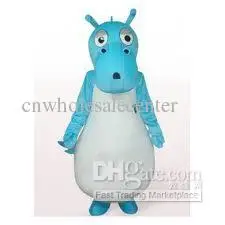 

New Adult Hot Sale Foam Cute Blue Dragon Crocodile Cartoon Mascot Costume Plush Christmas Fancy Dress Halloween Mascot Costume