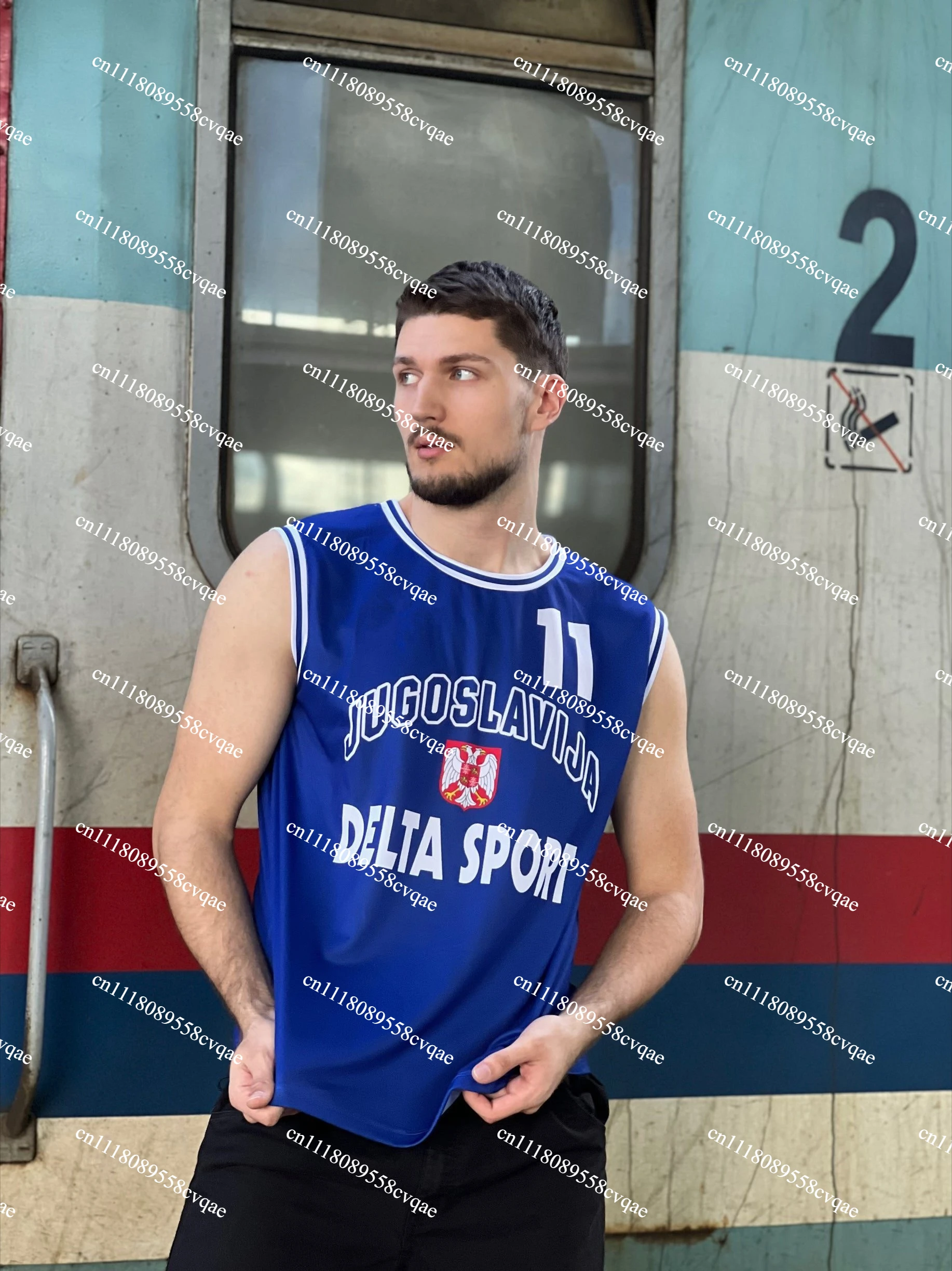 2026 New Blue Jugoslavija #4 Sinalco Retro Basketball Jersey Yugoslavia Vintage Sleeveless Tank Top Family Clothing Y2k