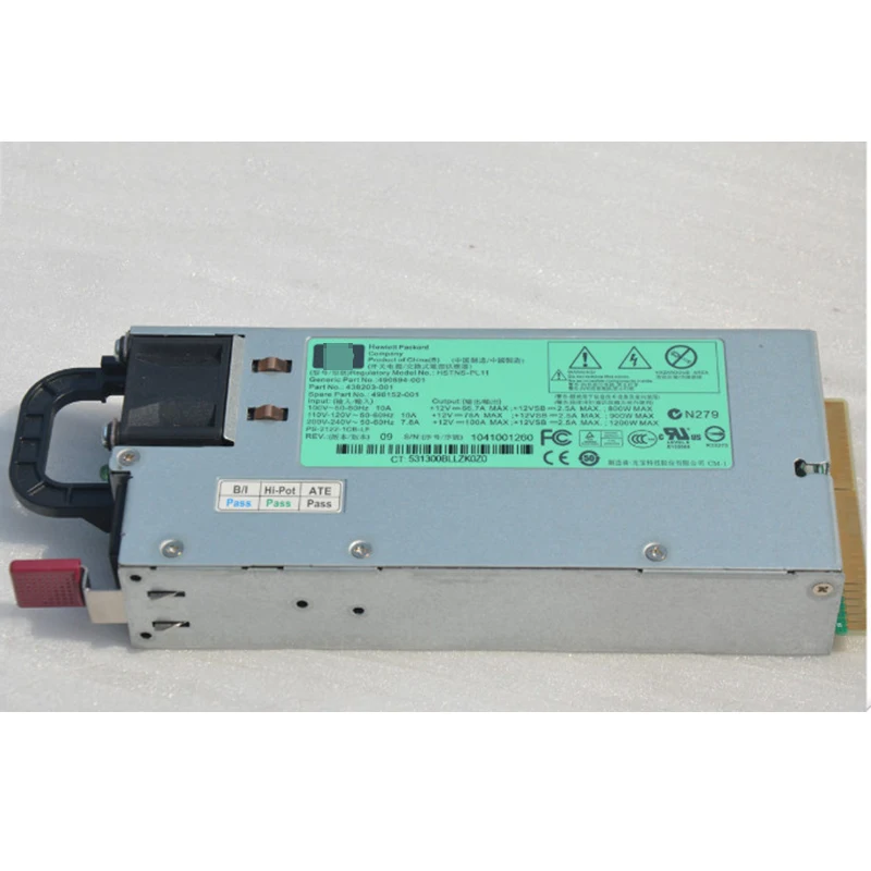 

498152-001 Used 1200W Server Power Supply for HP DL580G6 G7 psu 490594-001 438203-001 Mining PSU