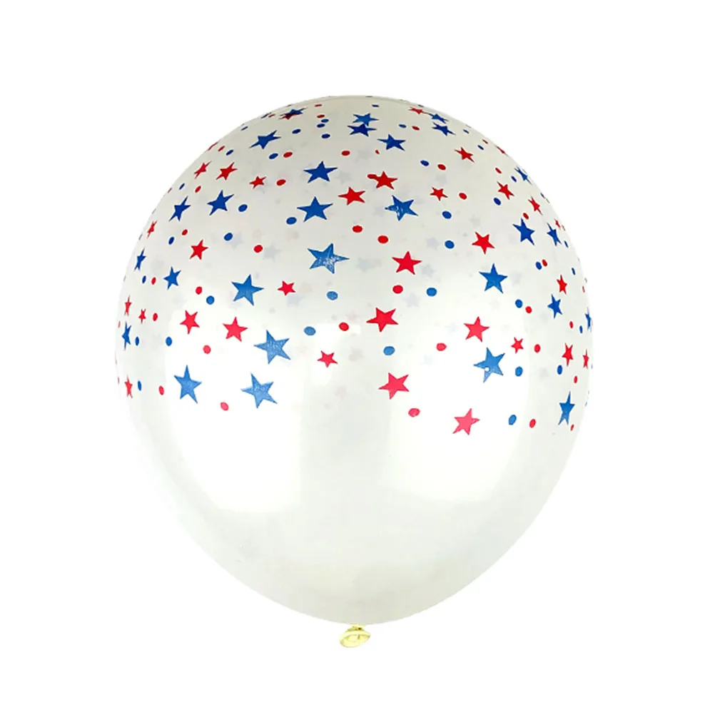 

30 Pcs Printed Balloon Set Independence Day Latex Party Decoration Reusable Balloons Festival Supplies Balloon Accessories