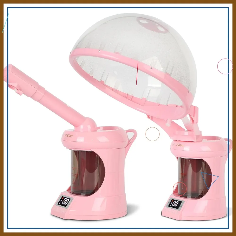 

Hair Steamer, 2-in-1 Hair & Facial Steamer for Deep Conditioning & Cleaning, Home & Salon Use