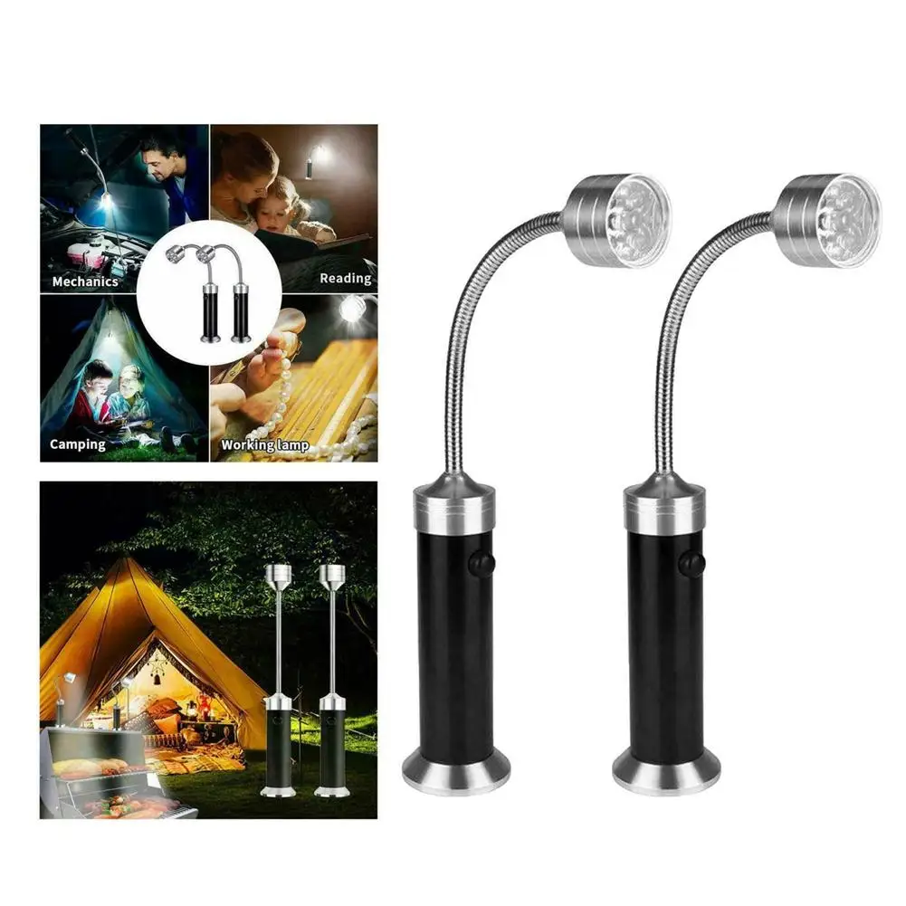 2PCS Portable Magnetic LED Grill Light Lamp 360 Degree Adjustable for BBQ Barbecue Grilling Lights Outdoor Grill Lighting Tools