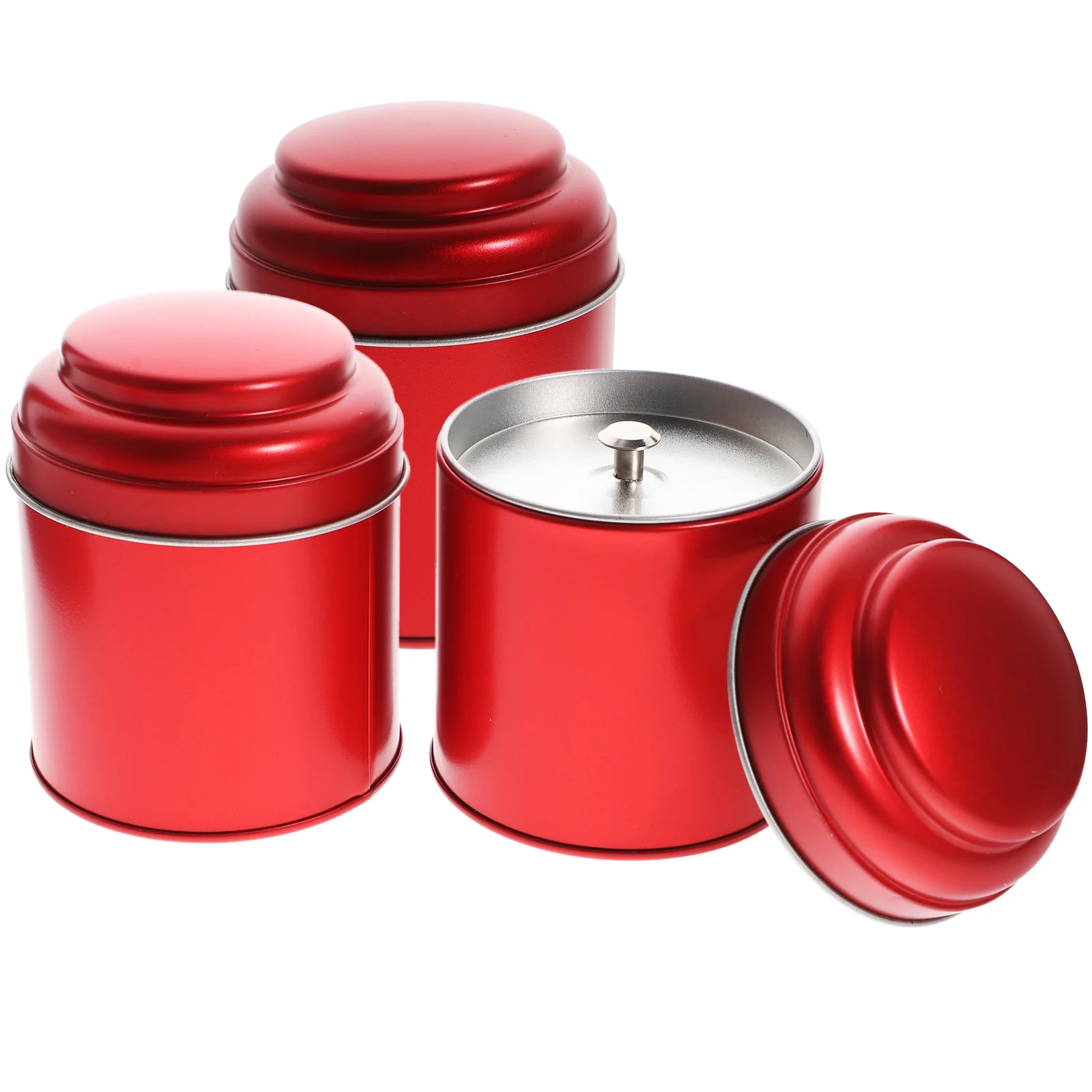 3 Pcs Accessories Aromatherapy Wax Tin Containers with Lids Tinplate Scented Canisters Loose Leaf Tea