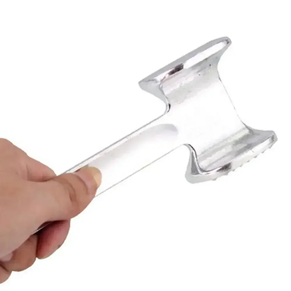 Chicken Porks Mallet Meat Hammer Beefs Steak Sides 19.5cm Two Beef Aluminum Kitchen，Dining & Bar Silver image 4