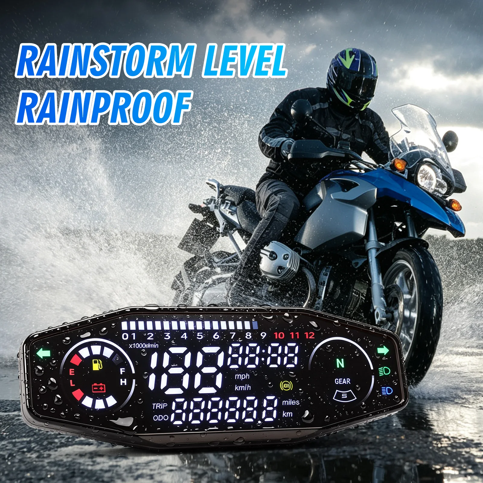 2026 New Motorcycle Speedometer Digital Meters Instrument Oil Gauge Tachometer Cluster Turn Signal Light Indicator