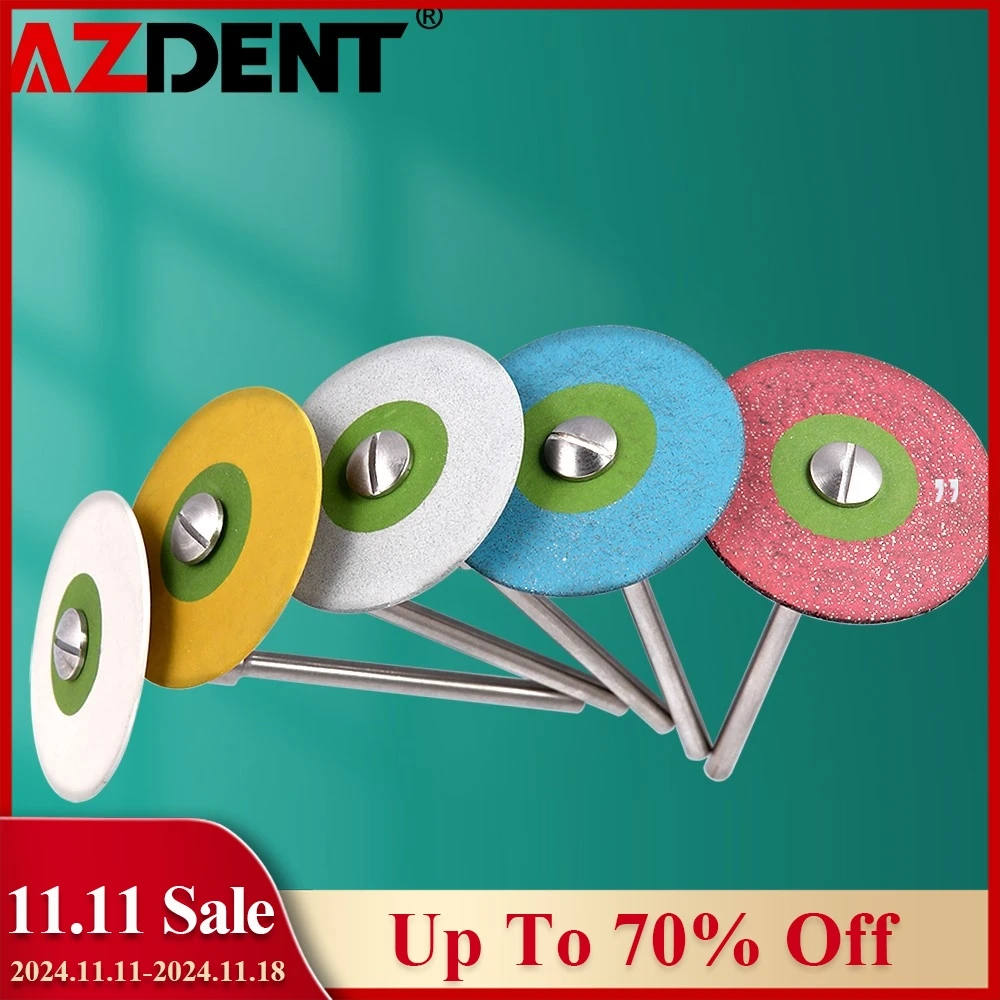 1 PC Azdent Dental (HP) 26mm Rubber Diamond Polisher Wheel Disc