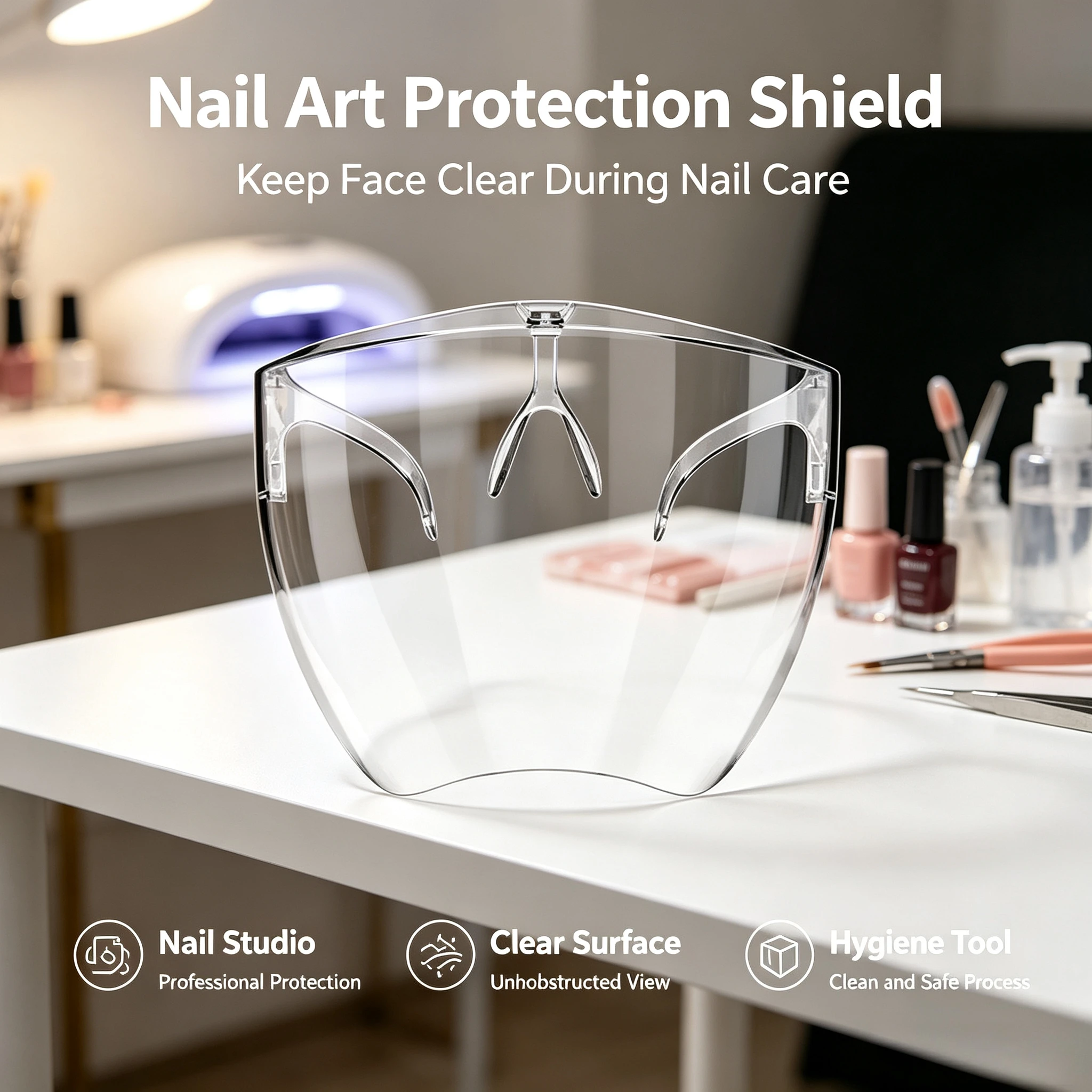 Face High-definition Transparent Anti Fog Anti Splash Protective Mask High Transparency Goggles Nail Art Tool