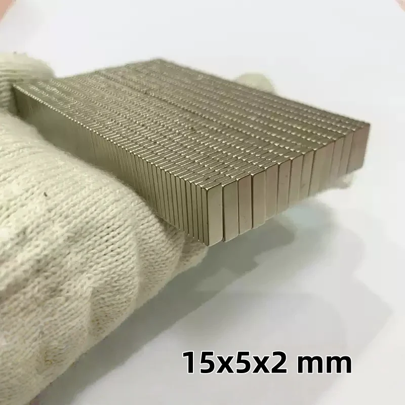 15x5x2 mm Square magnets can be widely used for refrigerators, office document fixation and DIY 15x5x2 mm