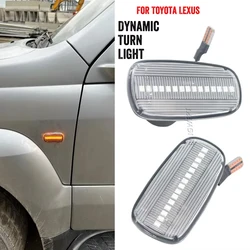 Turn Signal Lamp For Toyota Prius Kluger Wish Land Cruiser 200 Prado 120 RAV4 Altezza Lexus IS300 Dynamic Led Side Marker Lights
