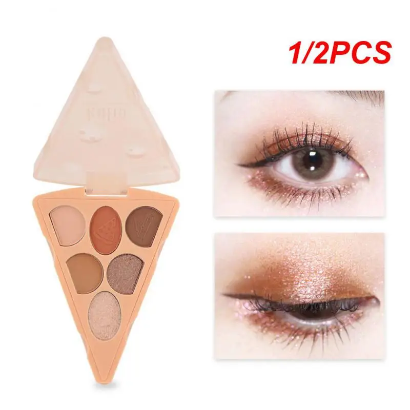 1/2PCS Color Cheese Eye Shadow Platte Matte Pearl Light Flashing Waterproof Small Plate Long Lasting Eye Pigments Makeup