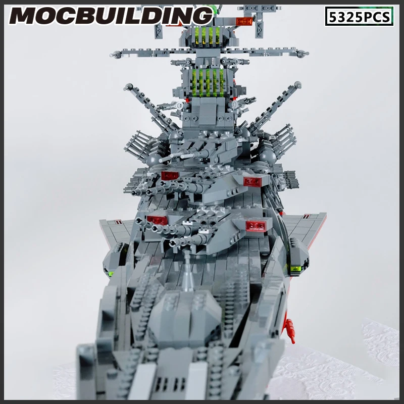 Space Battleship Yamato Model MOC Building Blocks Star Frigate DIY Bricks Creative Assembly Toys Christmas Gift Birthday