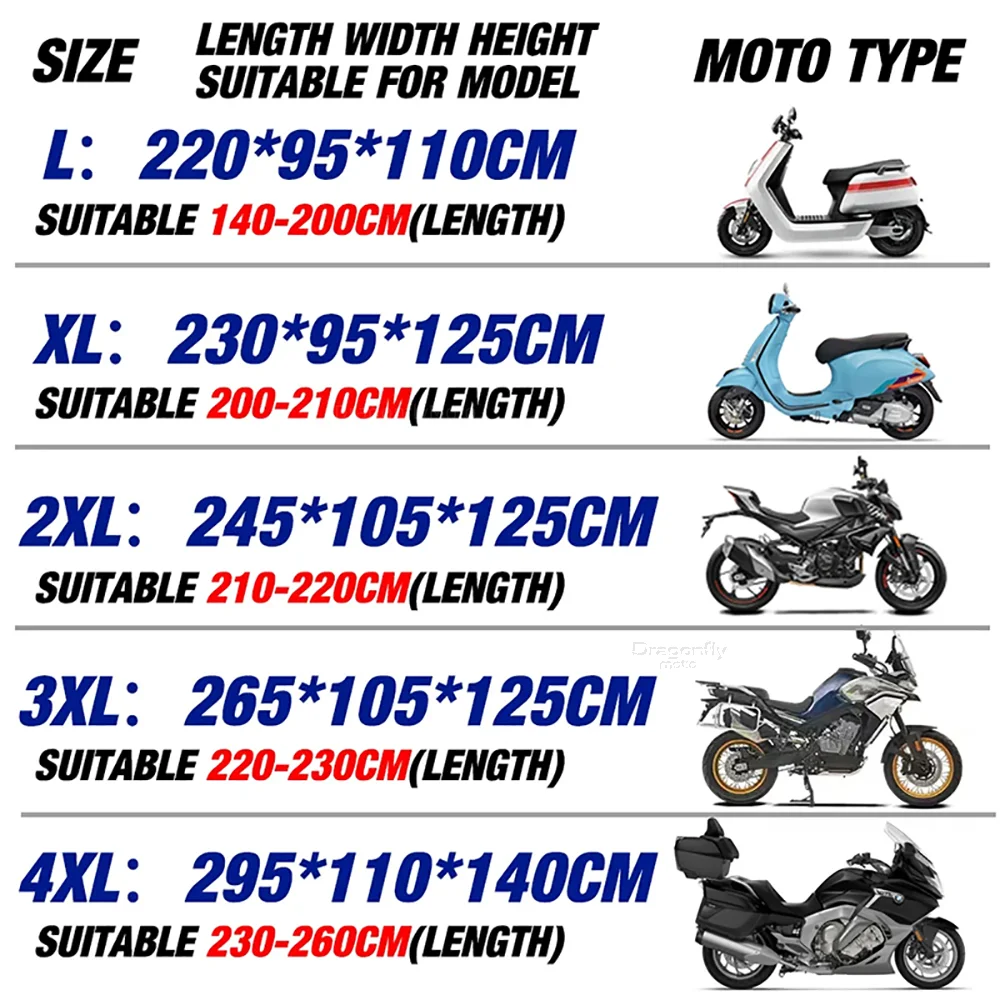 For Yamaha YZF R3 R25 R6 R1 2013-2019 Motorcycle Cover Thick 210D Waterproof Outdoor Uv Protective Dust Rain Sunshade All Season