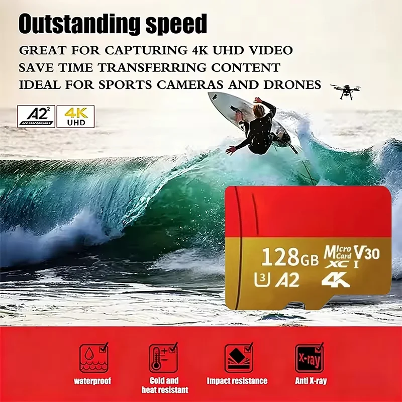 Micro TF Card V30 Class10 High Capacity Flash Memory Card Multiple Sizes for Office Computer/Monitoring/Phones 2026 Hot Sale