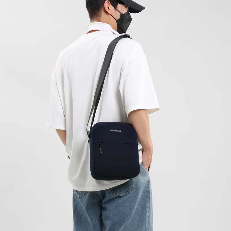 Lightweight, waterproof, large-capacity men's backpack, vertical square multi-functional crossbody travel backpack