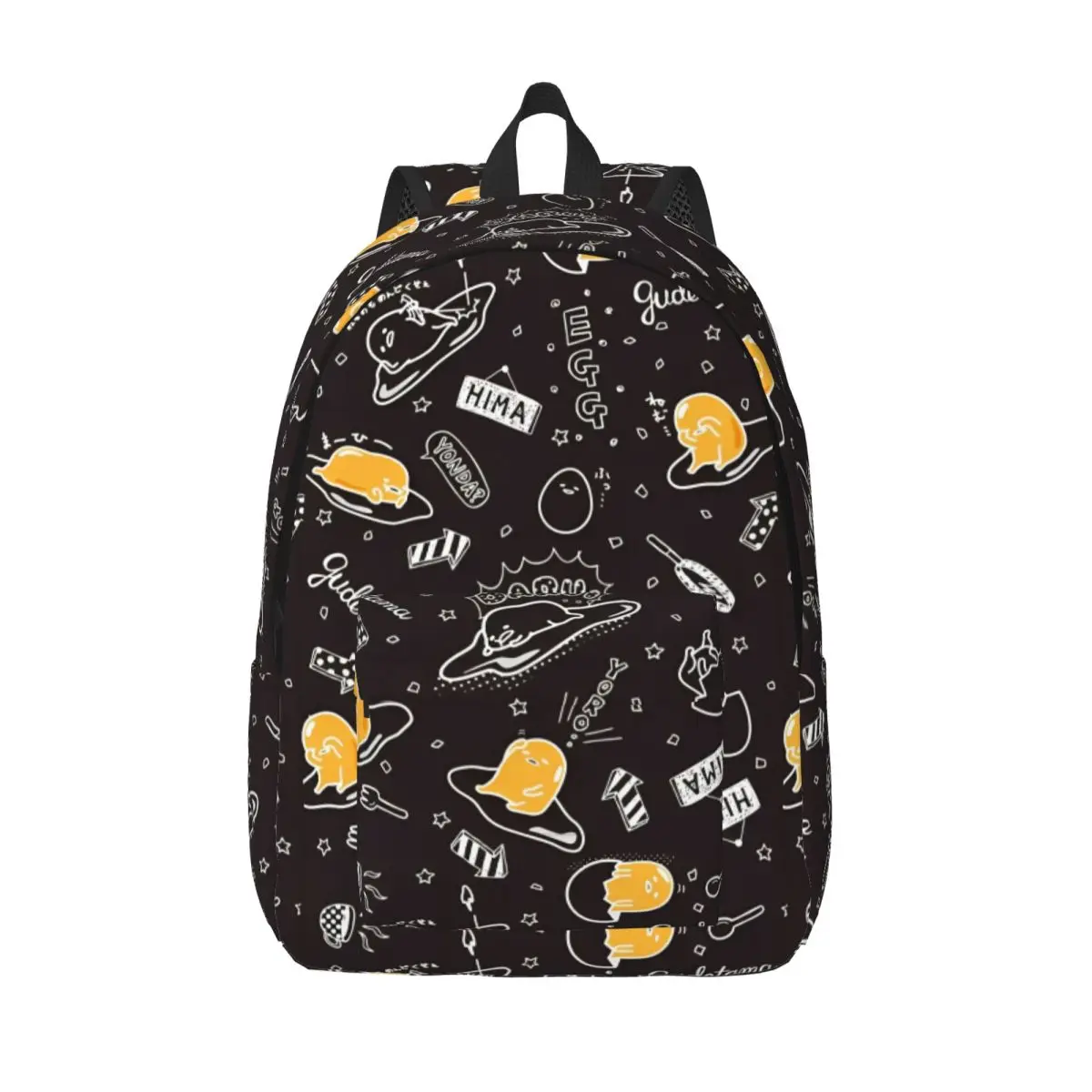 

Gudetama Cartoon Backpack Elementary High College School Student Lazy Egg Book Bags Teens Canvas Daypack Durable