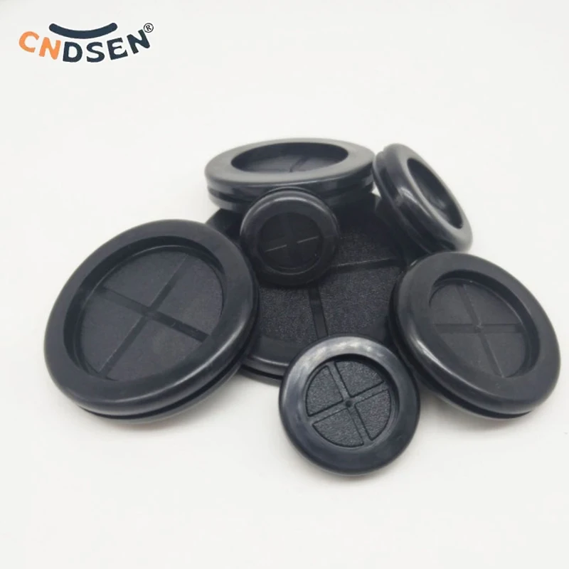 

Black Environmental Protection Rubber Double Face Protective Coil Snap in Grommet Seal O-ring Wire Sheath Cap Hole Plug