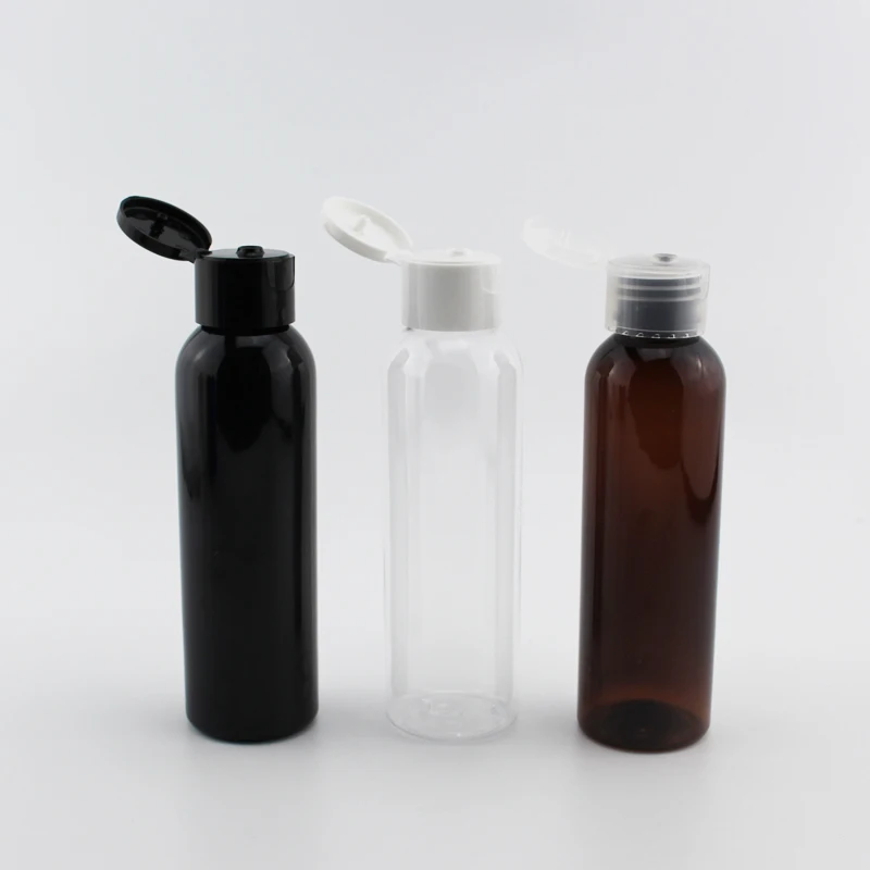 

10/20/40pcs 120ml Black Health Care Container Plastic Flip Top Lid Bottle Empty Liquid Soap Bottles Shampoo Lotion Vial 4OZ