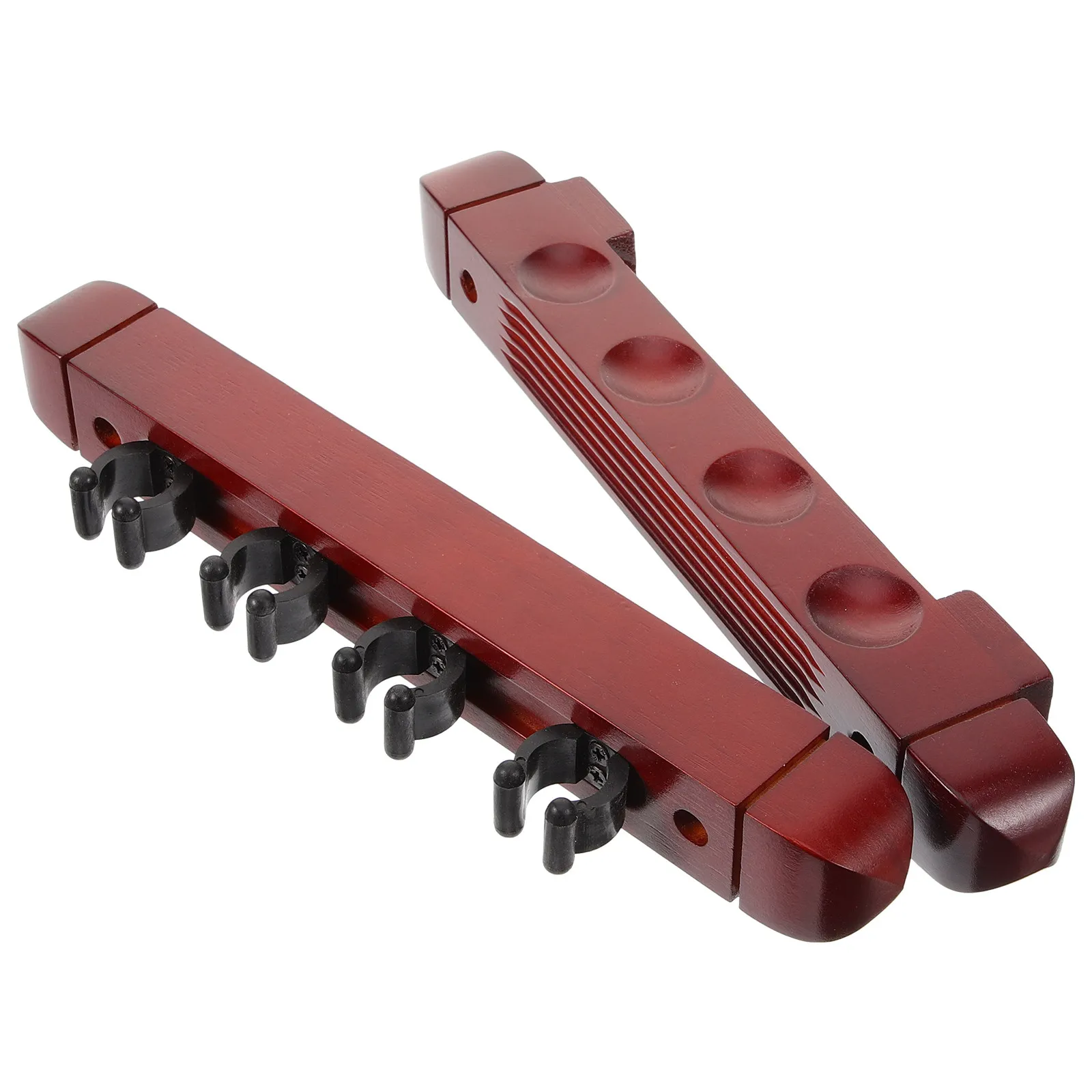 

1Set Sturdy Wood Billiard Cue Rack Wall Mounted Pool Stick Holder Display Stand Multi-Function Cue Organizer for Hockey Trekking