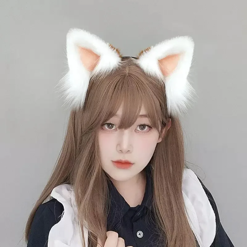 Kawaii Raccoon Tail Plush Striped Raccoon Tail Faux Fur Animal Tail Cosplay Costume Props Jk Girl Halloween Party Role Play