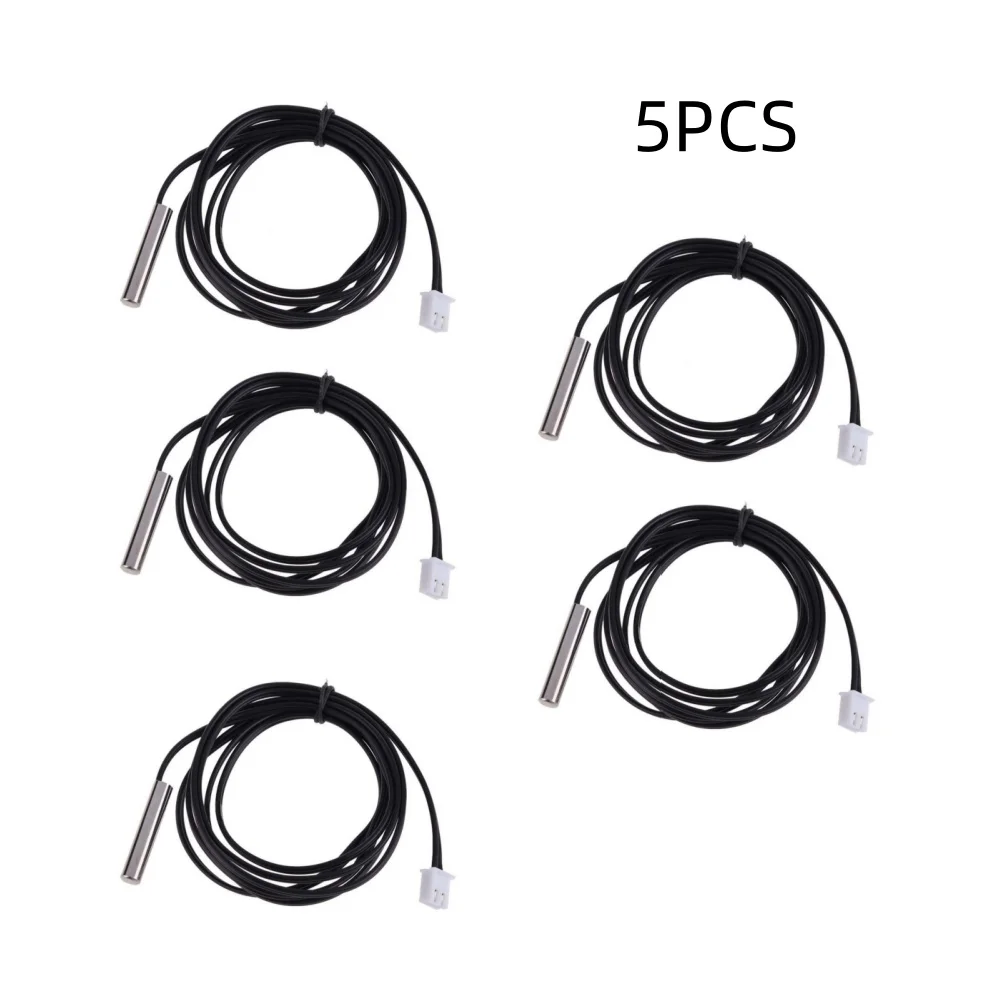 5PCS 1/3 Meters NTC 10K 3950 Thermal Waterproof Cable 10K 1% 3950 Waterproof Digital Temperature Sensor Probe Thermistor Cable