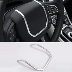 For Lan Drover Range Rover Evoque 2012-2018 ABS Chrome Car Steering Wheel Decorative Strips Cover Trim Stickers Car Accessories