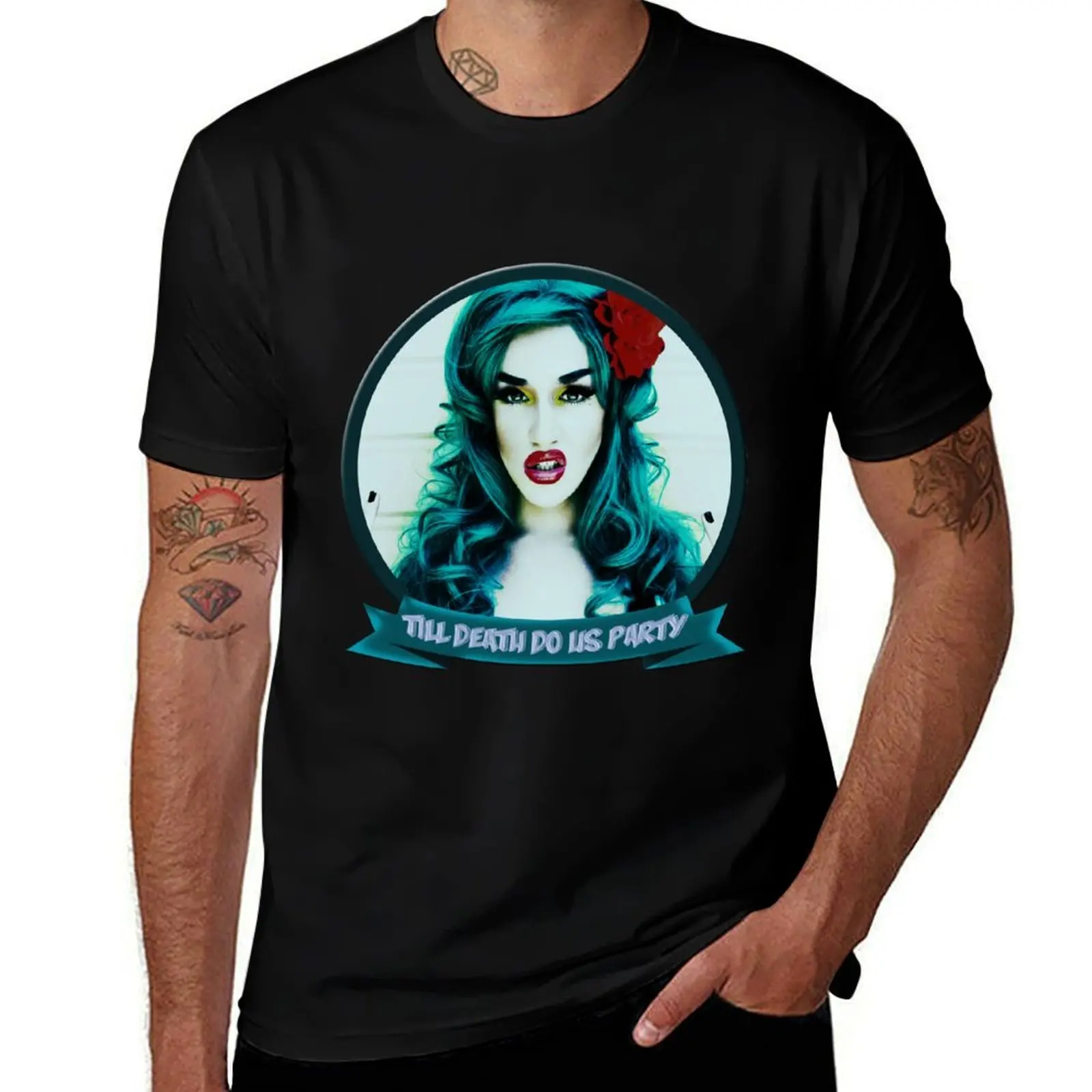 Adore Delano -Till Death Do Us Party T-Shirt Classic Print Short Sleeve Shirt T-Shirt