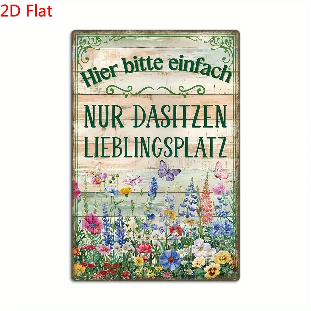 

Очаровательная немецкая винтажная металлическая табличка - «Пожалуйста, просто сидите здесь, ваше любимое место» - идеально подходит для дома, фермерского дома, парка.