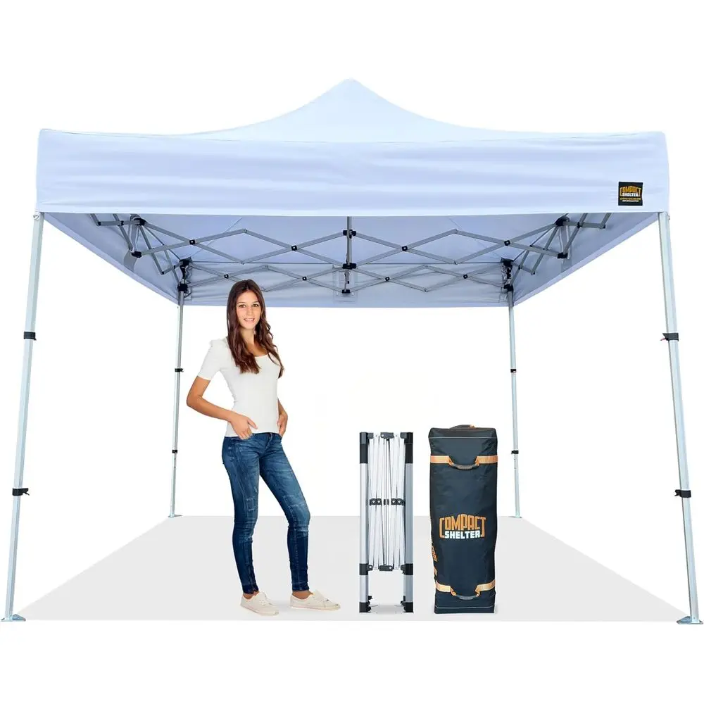 

Портативный навес 8x8 с алюминиевой рамой, UPF 50+, простая установка, идеально подходит для пляжа, мероприятий и кемпинга (белый)