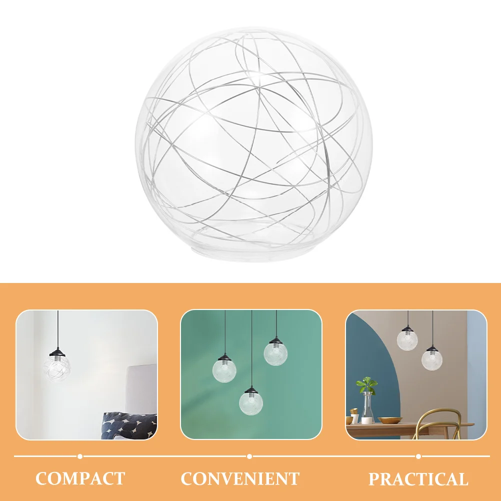 

Aluminum Wire Glass Lamp Shade Transparent Molecular Structure Chandelier Lampshade Ceiling Lamp Shade Replacement Light Cover
