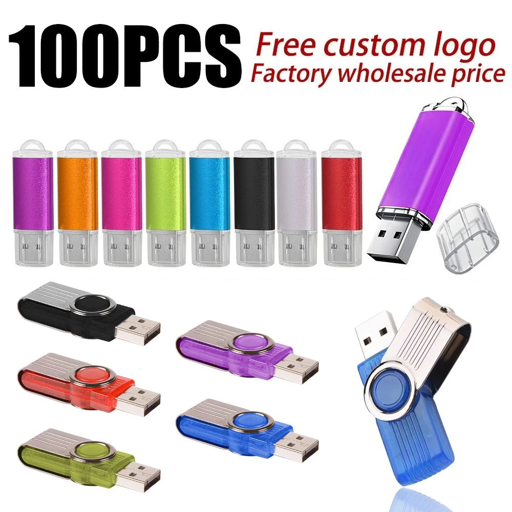

100 шт./лот Цветные USB-флешки оптом 2.0 1ГБ 2ГБ 4ГБ 8ГБ 16ГБ 32ГБ 64ГБ USB-накопители с бесплатной лазерной гравировкой