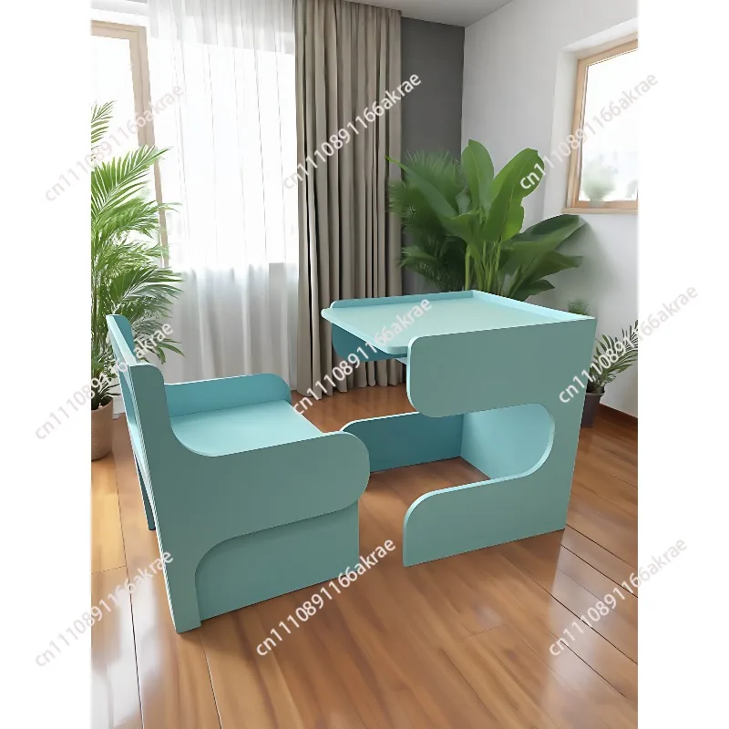 Solid wood children's table and chair set Multifunctional toys Games Learning writing table Children's desk