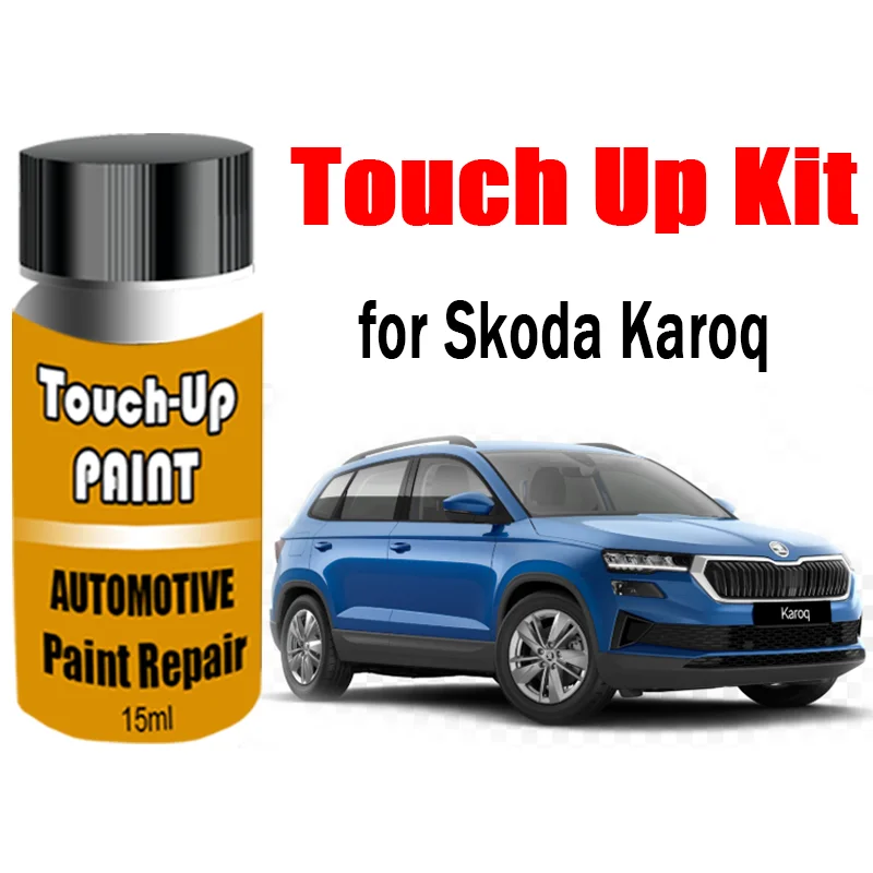 

Автомобильный набор краски для ретуши (с кистью) для Skoda Karoq, средство для удаления царапин, аксессуары для ухода за краской автомобиля