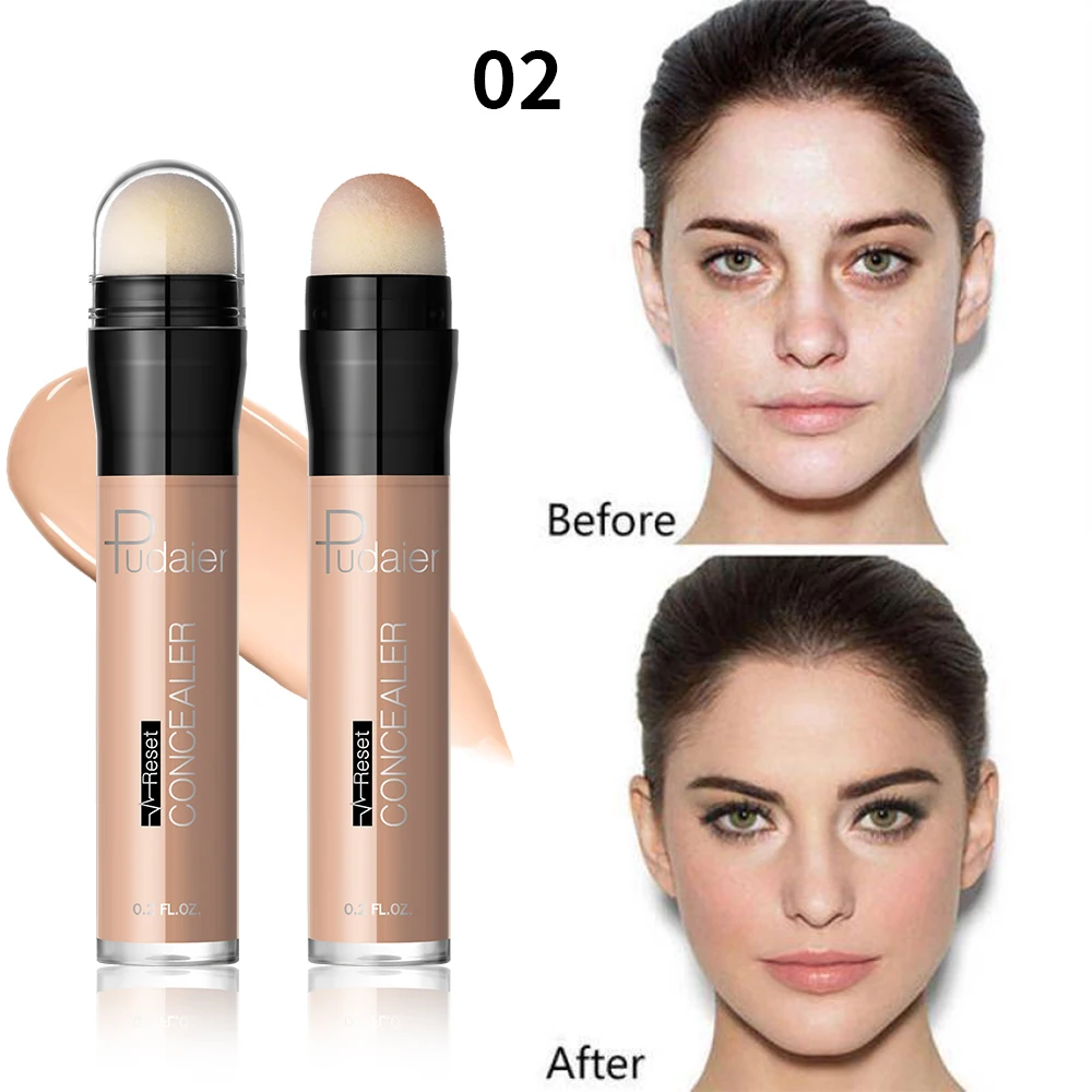 6 ألوان كونسيلر قلم كريم أساس طويل الأمد مقاوم للماء الهالات السوداء البقع حب الشباب علامات كونتور عصا