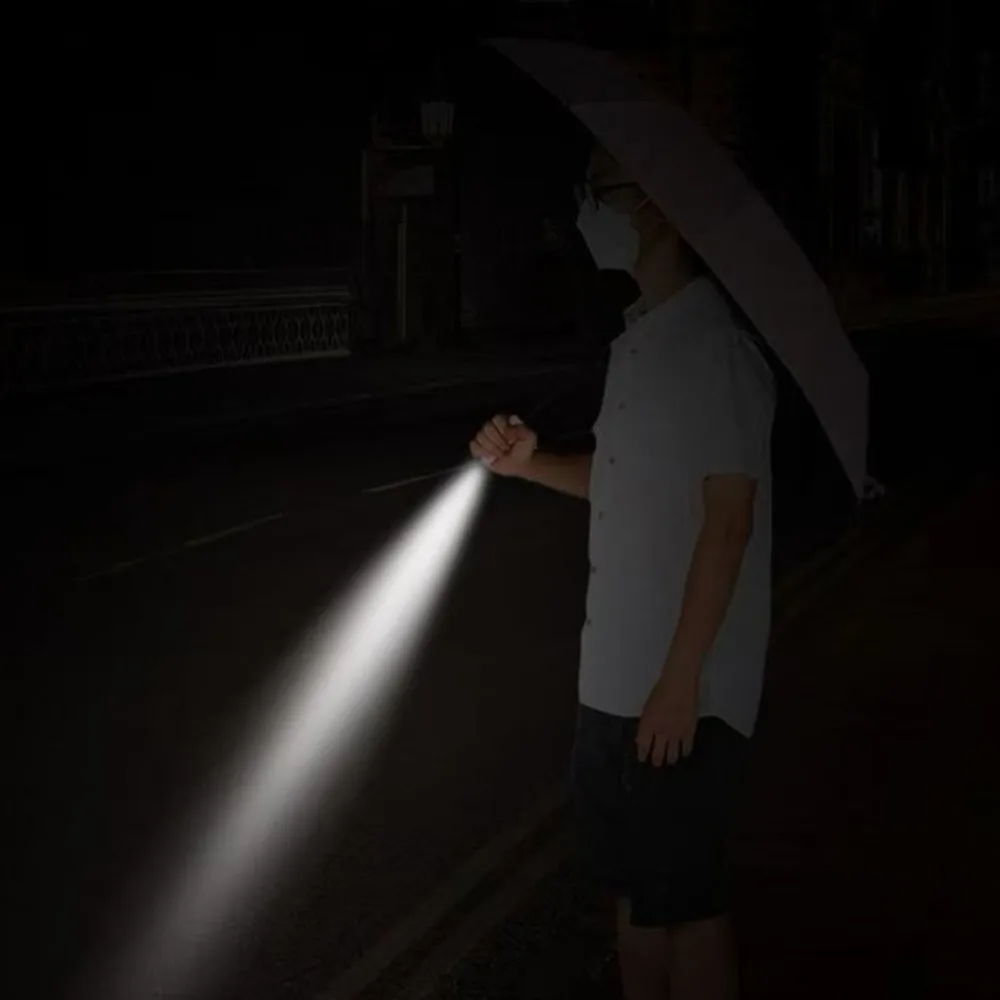 

Зонт с 10 спицами, светодиодной подсветкой, водонепроницаемый, трехсекционный, вращающийся, ветрозащитный, с защитой от УФ-излучения, двойного назначения