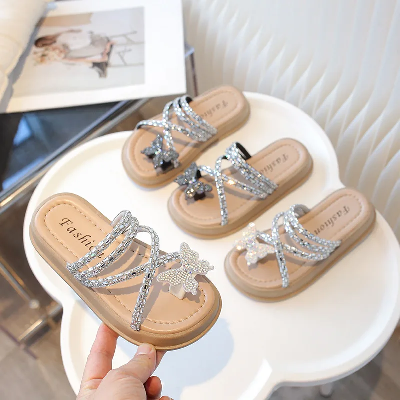 summer-new-girls-slippers-fashion-casual-shoes-beach-cool-classmate-bow-word-slippers