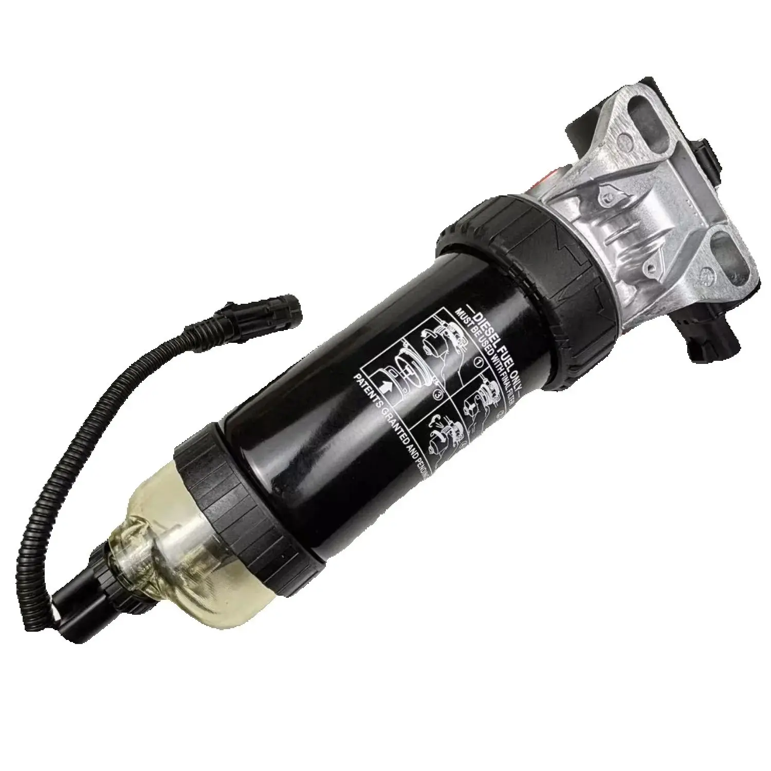 12V Fuel Pump Filter Assembly RE569927 For John Deere 6820 6910S 6920 Loader 624K 643L 644K