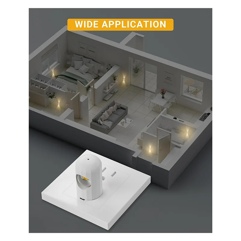 ABGE-6 Pack LED Night Light Plug-In Wall Outlet Light,Dusk To Dawn Nightlight,Ambient Lighting,Nightlight For Bedroom Hallway