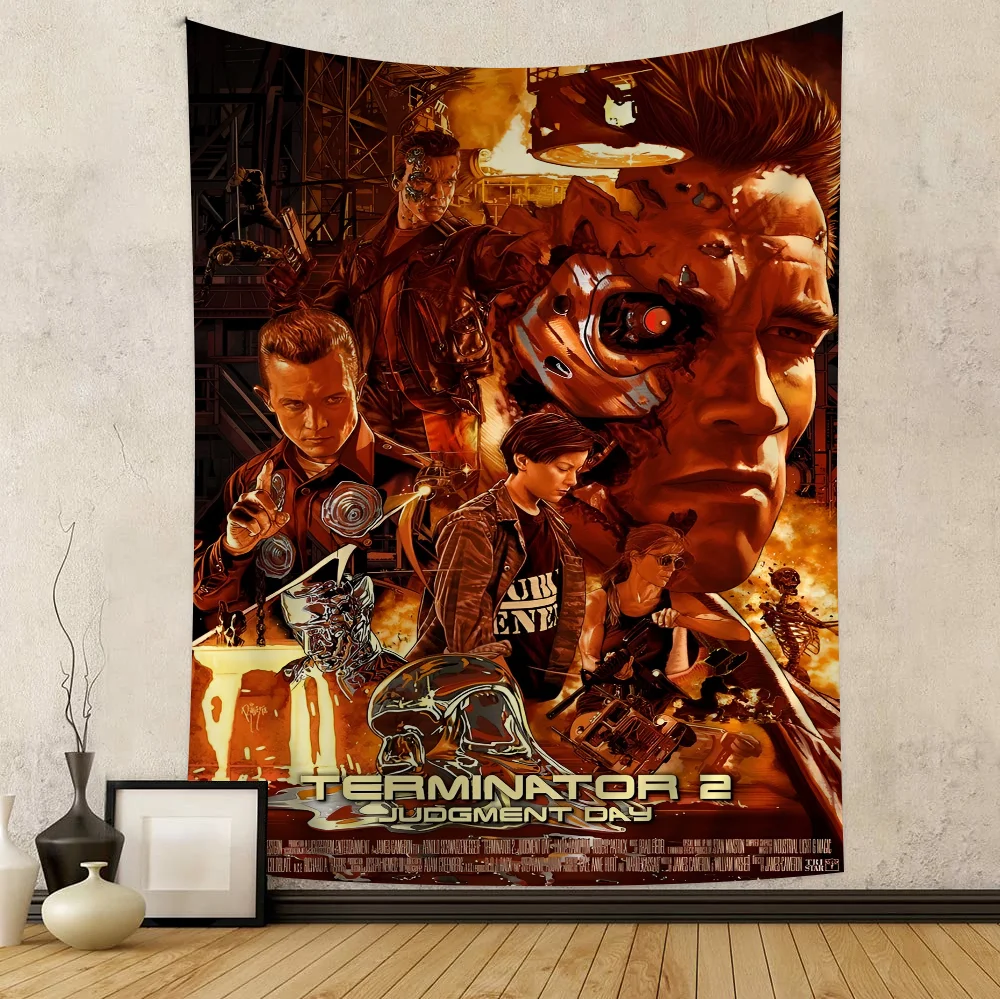 Movie T-TERMINATOR DIY Wall Tapestry Hanging Tarot Hippie Wall Rugs Dorm Home Decor