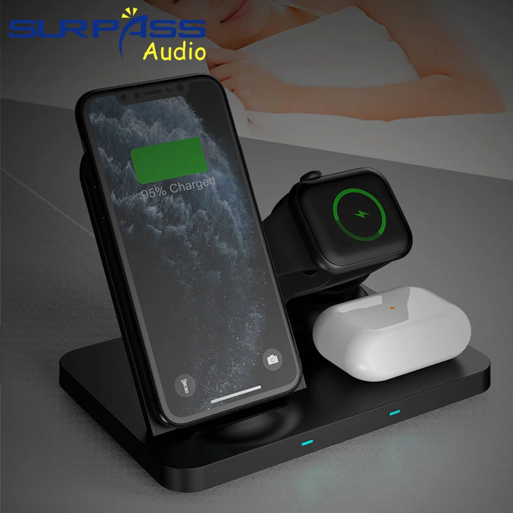 2026 NEW 3In1 15W Magnetic Wireless Charger Induction Super Fast Charging For Iphone 13 14 15 16 17 Apple Watch Airpods Pro