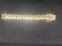 22mm 18k gold plated Miami Cuban link chain Bracelet Fashion for men