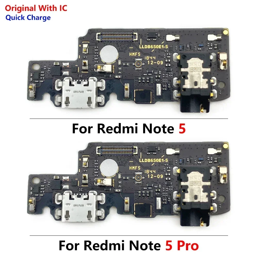 100% Original New USB Charging Charger Port Connector Flex Cable Board For Xiaomi Redmi Note 5 Pro