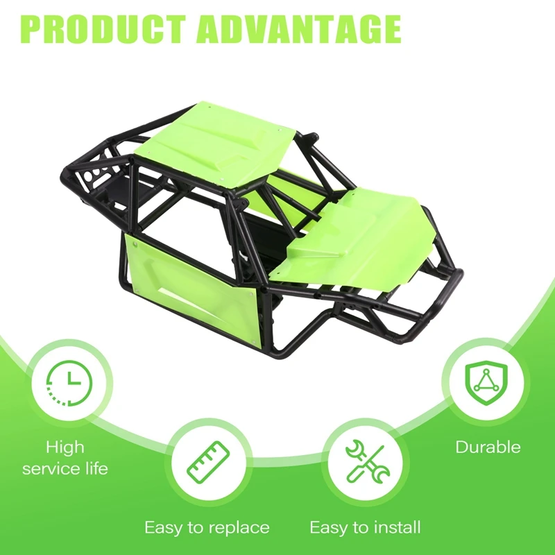 Rock Tarantula Nylon Buggy-Body Shell Ch is Kit for 1/18 RC Crawler TRX4M Upgrade Green